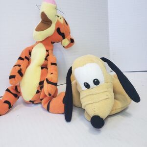 Disney Pluto and Tigger Bean Bag Plush Toy 8 Inches Set of 2